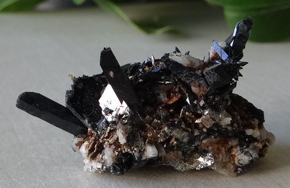 AEGIRINE WITH QUARTZ AND FELDSPAR CRYSTALS CLUSTER SPECIMEN   FROM