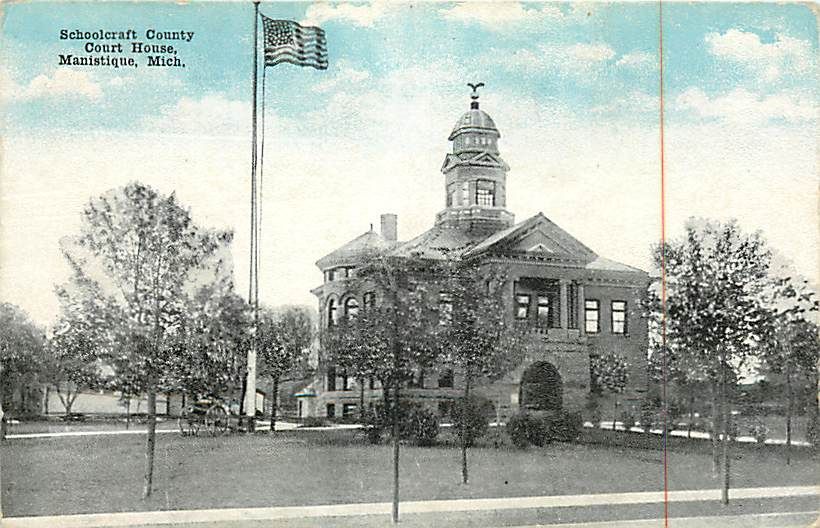 MI Manistique Schoolcraft County Court House T70157