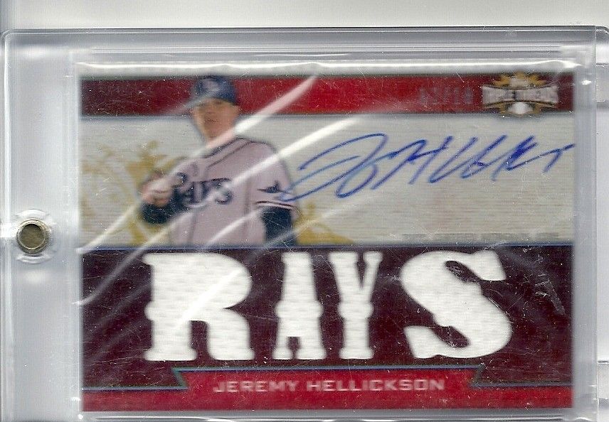 2011 Topps Triple THreads ROOKIE AUTO RELIC Jeremy Hellickson 4xGU