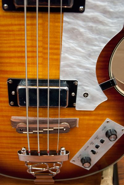 flamed maple body top back sides with a sunburst finish