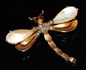 Vintage 1950s Crown Trifari Fantasia Series Dragon Fly Pin