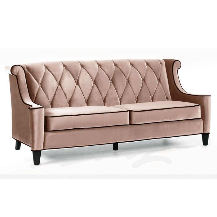 Barrister Velvet Sofa Caramel