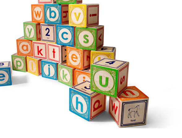 Uncle GOOSE Classic Lowercase ABC Wooden Blocks 801359