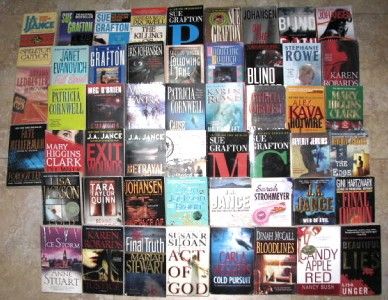 Author 53 PB Book Lot Sue Grafton Mary Higgins Clark Cornwell