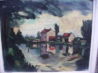 1920s French Impressionist Oil Attr Maurice de Vlaminck
