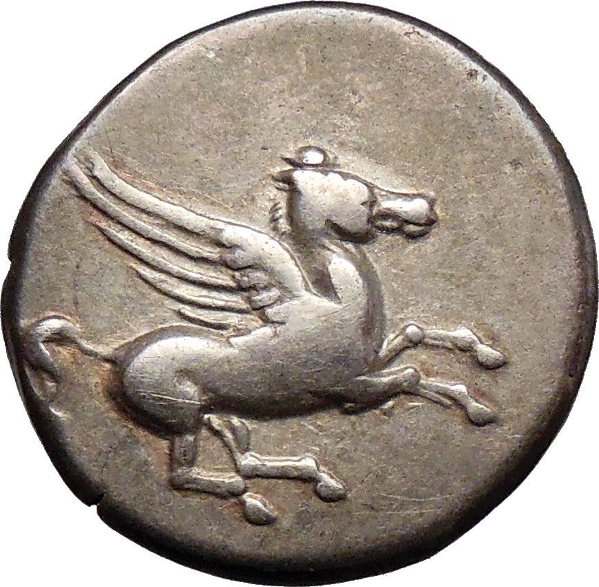 Akarnania Leukas Silver Stater C 350BC Athena Pegasus