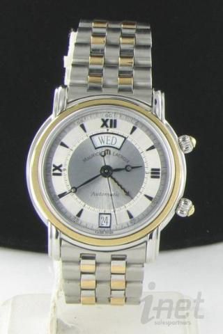 Maurice Lacroix 18K Steel Reveil Alarm Day Date Automatic Watch