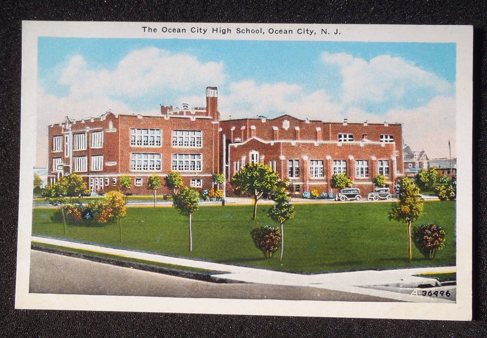 1920s Ocean City High School Ocean City NJ Cape May Co Postcard New