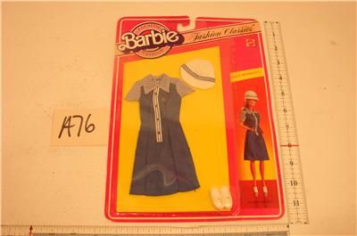 1982 Barbie Ronald McDonalds Employee Blue Uniform Hat Shoes
