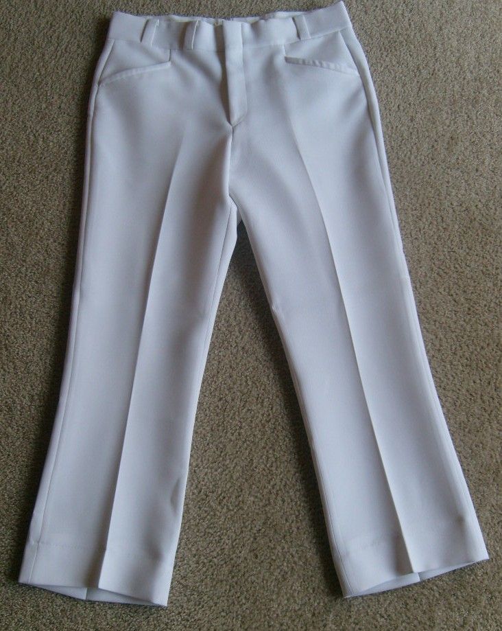 Vintage New Mens Size 38 x 30 Jaymar Ruby White Flat Front Golf Pants