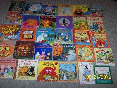 Lot 30 Halloween Thanksgiving Books Berenstain Bear Franklin Biscuit