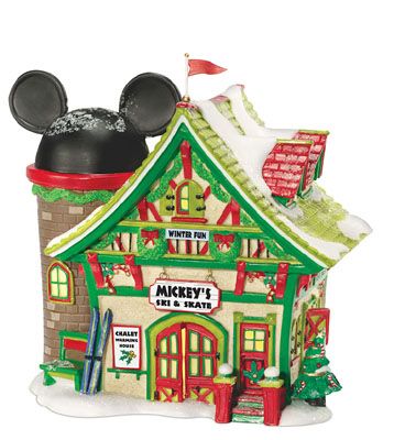 Dept 56 Disney Village Mickeys Ski and Skate Figurine