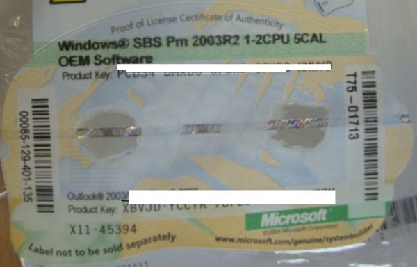 Microsoft Windows SBS Small Business Server 2003 Premium Edition T75