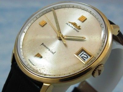 Mido Ocean Star 18K Solid Gold Powerwind Automatic Vintage Watch