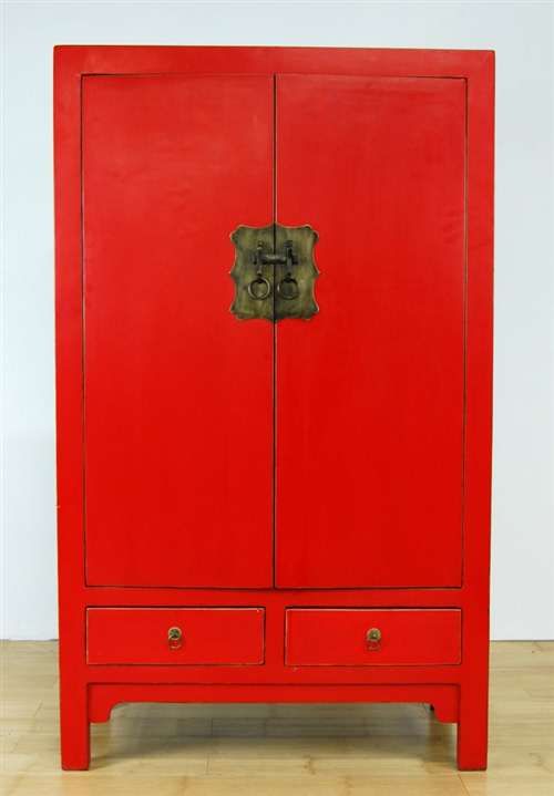 Ming Style Red Black Cabinet Chest Dresser Stand 59 LG