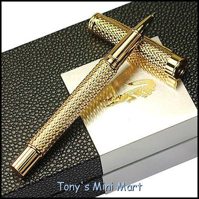 Crocodile 218 Golden Mesh Roller Ballpoint GP Pen