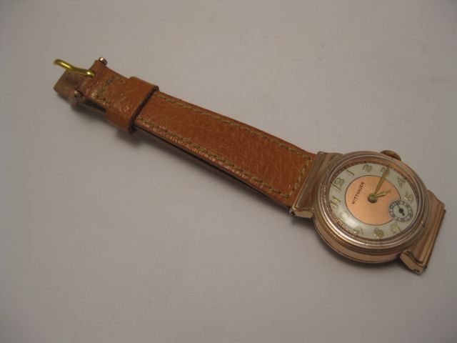 1920 RARE Wittnauer Hood Lug President Rose Gold RGP