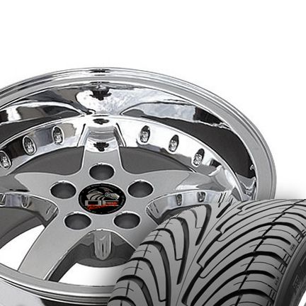 17 9 10 5 Chrome Cobra Wheels ZR Tires Rims Fit Mustang® GT 94 04