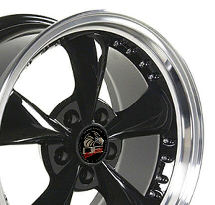 17 9 10 5 Black Bullitt Bullet Wheels Set of 4 Rims Fit Mustang® GT
