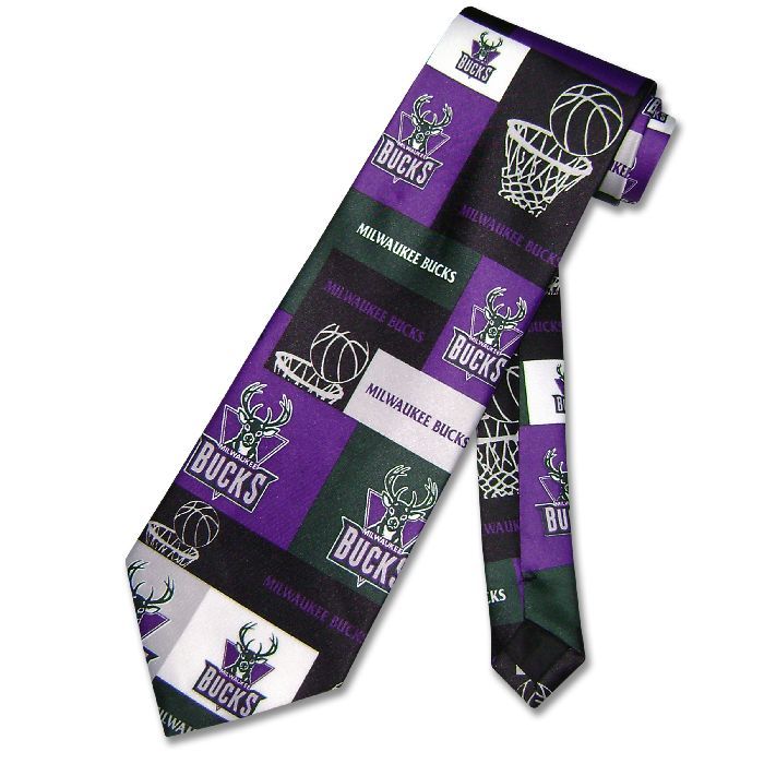 Milwaukee Bucks Necktie NBA Basketball Mens Neck Tie New