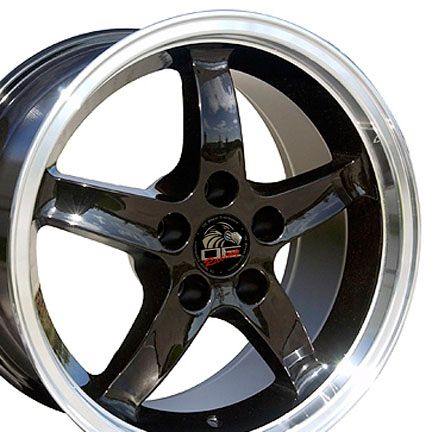 17 9 10 5 Black Cobra Wheels Rims Fit Mustang® 94 04