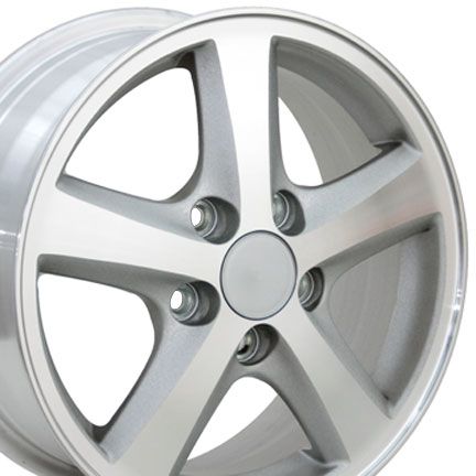 15 Accord Machined Silver Wheels Set of 4 Rims Fit Honda Civic Hybrid
