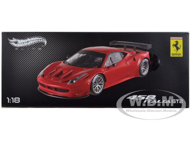 Ferrari 458 Italia GT2 Red Presentation Version Elite 1 18 Hotwheels