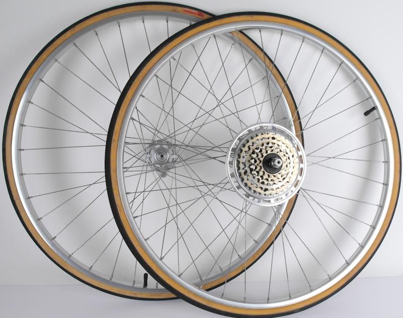 Vtg Araya 27” Touring Road Bike Wheels Suntour 14 34 36 Hole 126mm