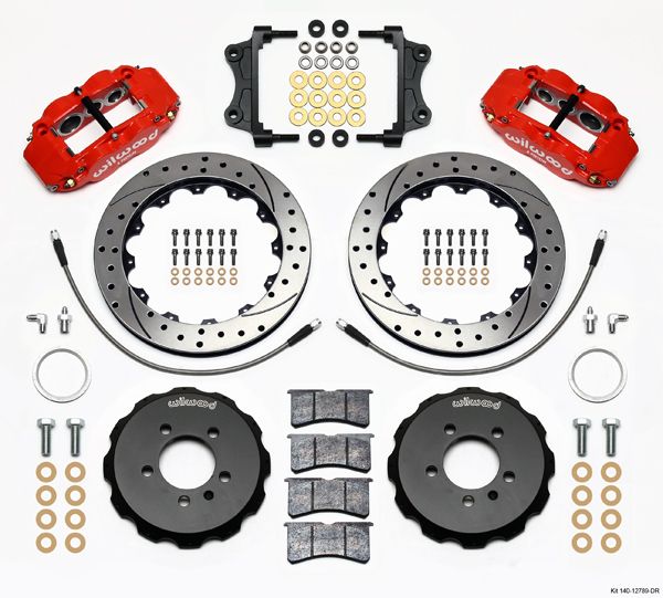 Wilwood Disc Brake Kit Front 05 12 Volkswagen 13 Drilled Rotors Red
