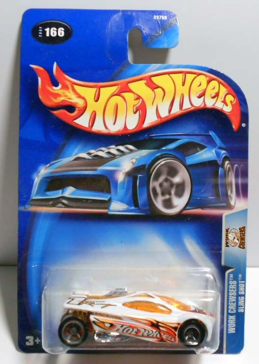 Hot Wheels 2004 166 Work Crewsers Sling Shot White w Co MOS