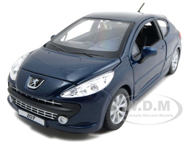 Peugeot 207 Dark Blue 1 24 Diecast Model Car