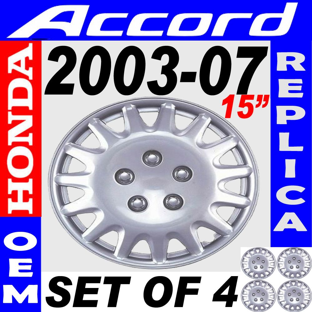 Piece Set Fits 2003 2004 2005 2006 2007 Honda Accord 15 Wheel Hub