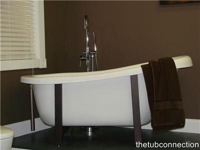 Acrylic Slipper Wood Cradle Style Bathtub Bathtub