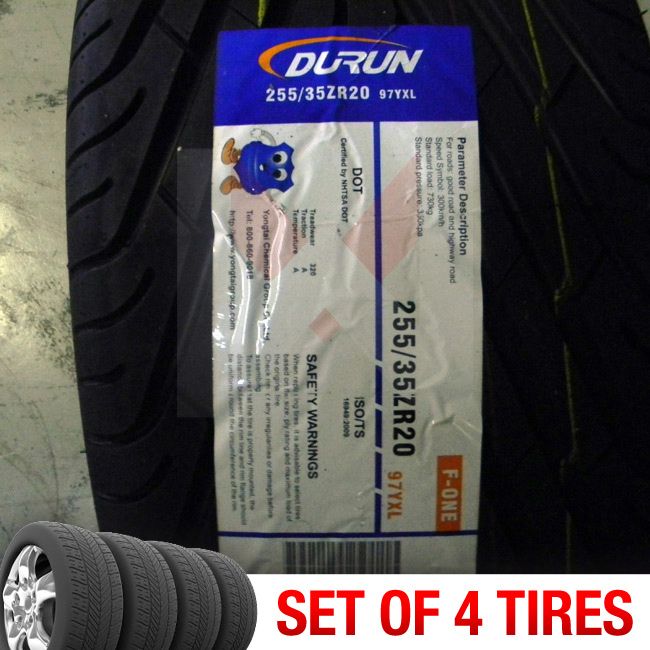 Set of 4 New 255 35R20 Durun Fone Tire Package 255 35 20 2553520