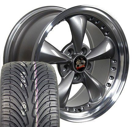 Anthracite Bullitt Bullet Wheels 4 Deep Rims ZR Tires Fit Mustang® GT