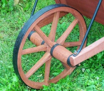 Wheelbarrow Planter Rustic Rock Solid Apples