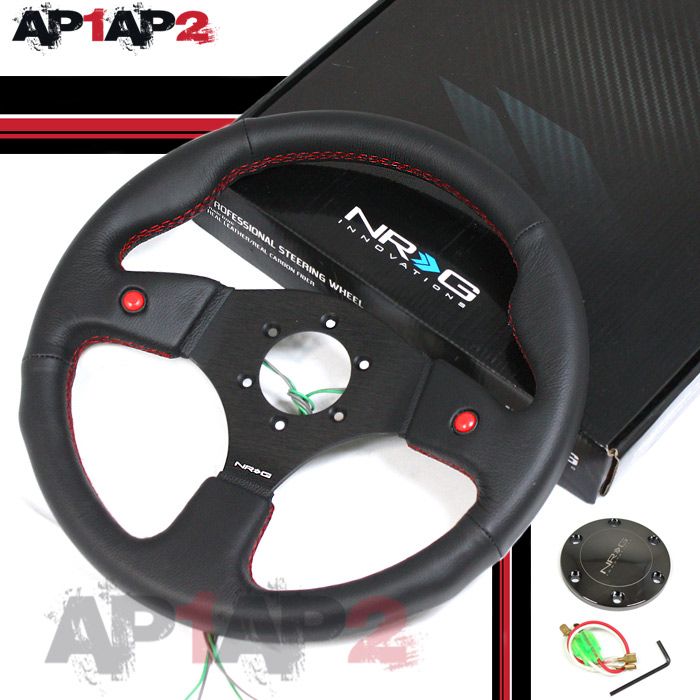 NRG 2 Horn Button Steering Wheel 320mm Real Leather A