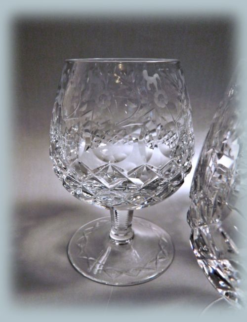 Rogaska Crystal Gallia Brandy Snifters Set of 3 