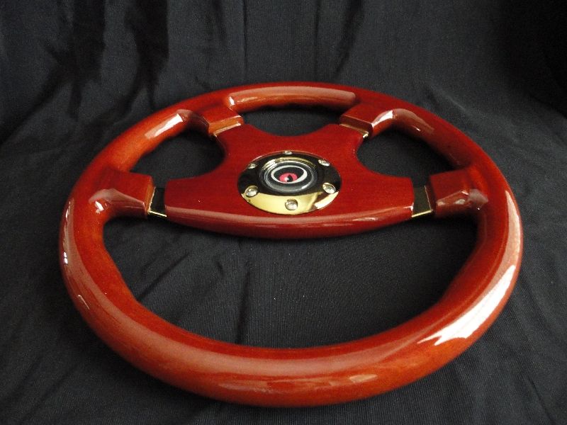 New 14 Designo 4 Spoke Wood Grain Steering Wheel