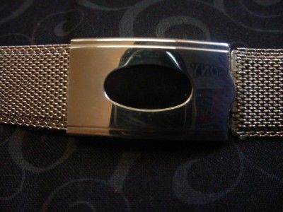 Mens Kreisler Fine Mesh Foldover Clasp with Accent SS Watch Band W460