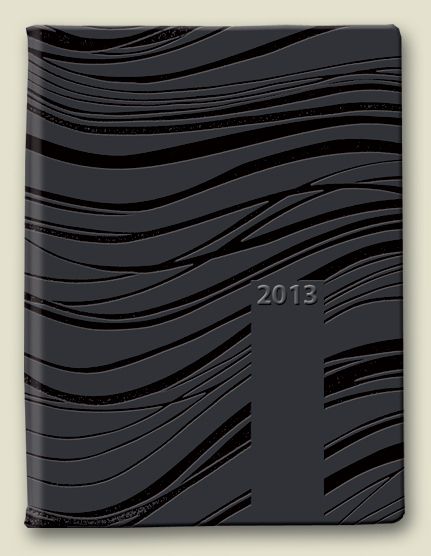 Brunnen BK040 Taschenkalender 2013 Wave 1T=1S A5 schwarz 1079816