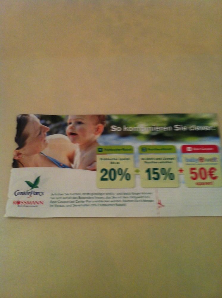 Parcs Coupon Gutschein Wert 50 € Rossmann Babywelt 2013/2014