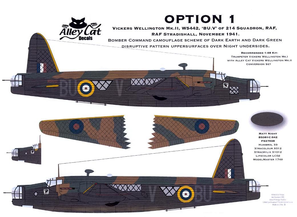 Alley Cat 1/48 VICKERS WELLINGTON Mk.IIC Complete Resin Conversion Kit