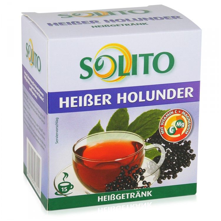 11,93 EUR/kg) SOLITO Heißer Holunder Instant Heißgetränk 15x10g