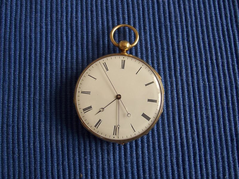 Taschenuhr , Gold 18K Repetition+Zentralsekunde ca.1830