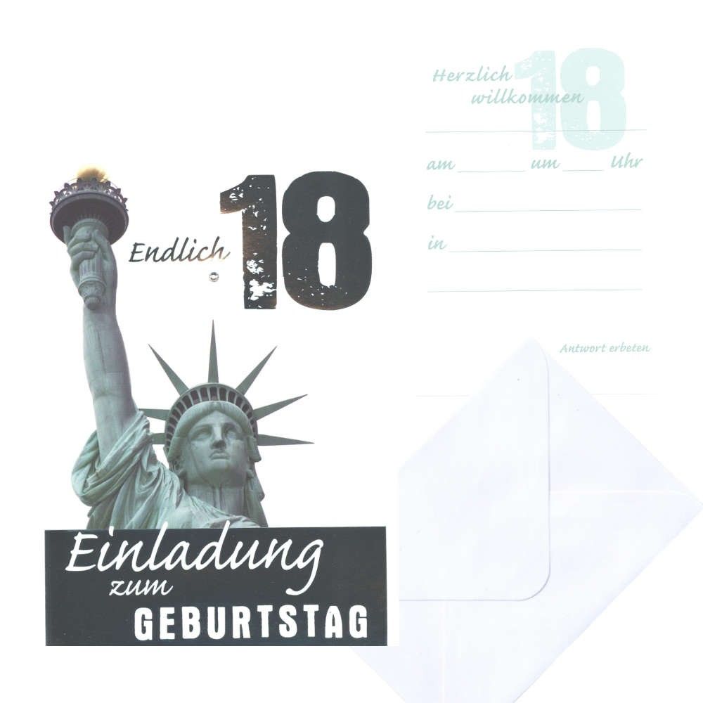 Einladungskarte Einladung 18. Geburtstag