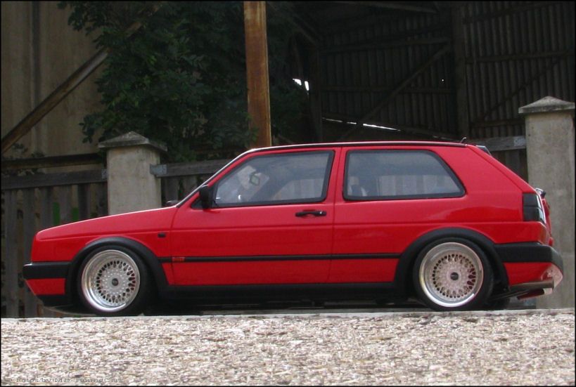 18 Tuning VW Golf 2 G60   Rot   mit BBS Echtalu Felgen   RaR + OVP