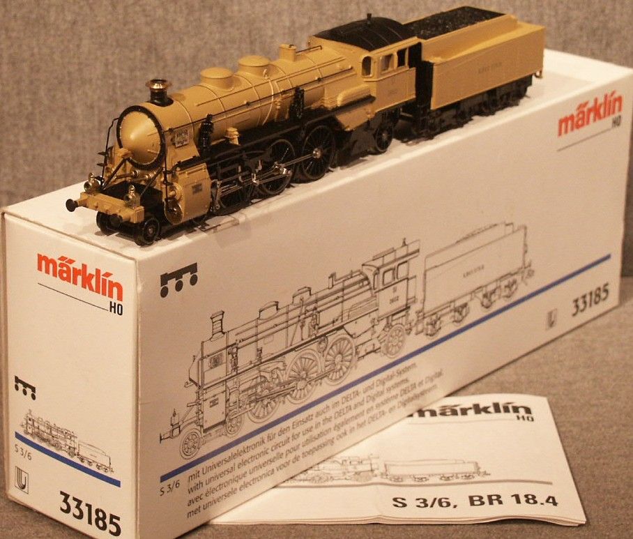 Märklin 33185 Dampflok BR S3/6 K.Bay.Sts.B. ocker Delta Okt neu_HO