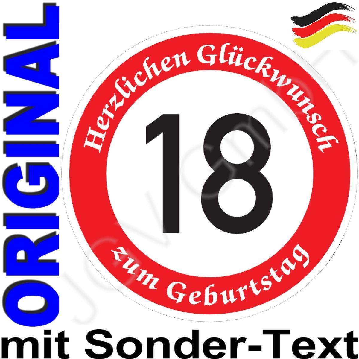 18 GEBURTSTAG VERKEHRSZEICHEN Verkehrsschild Geburtstagschild 18