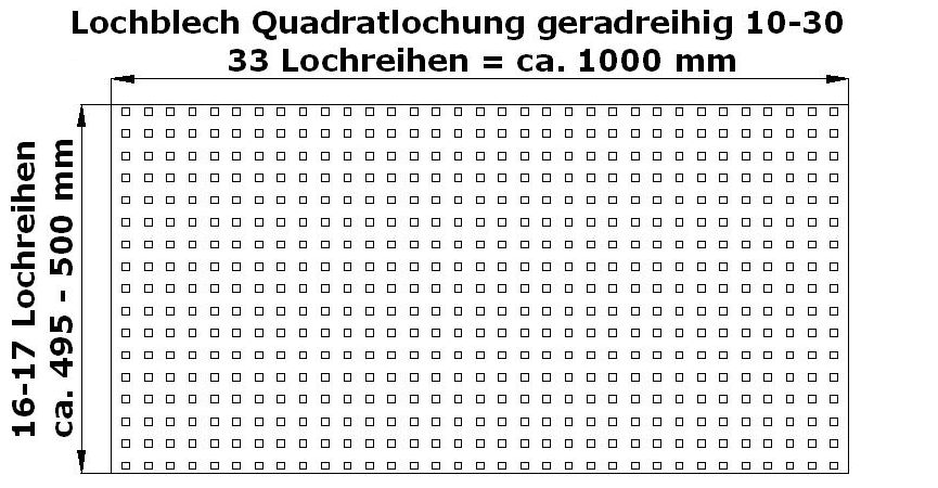 Lochblech Qg 10 30 Aluminium 500 x 1000 x 2,0 mm / 085